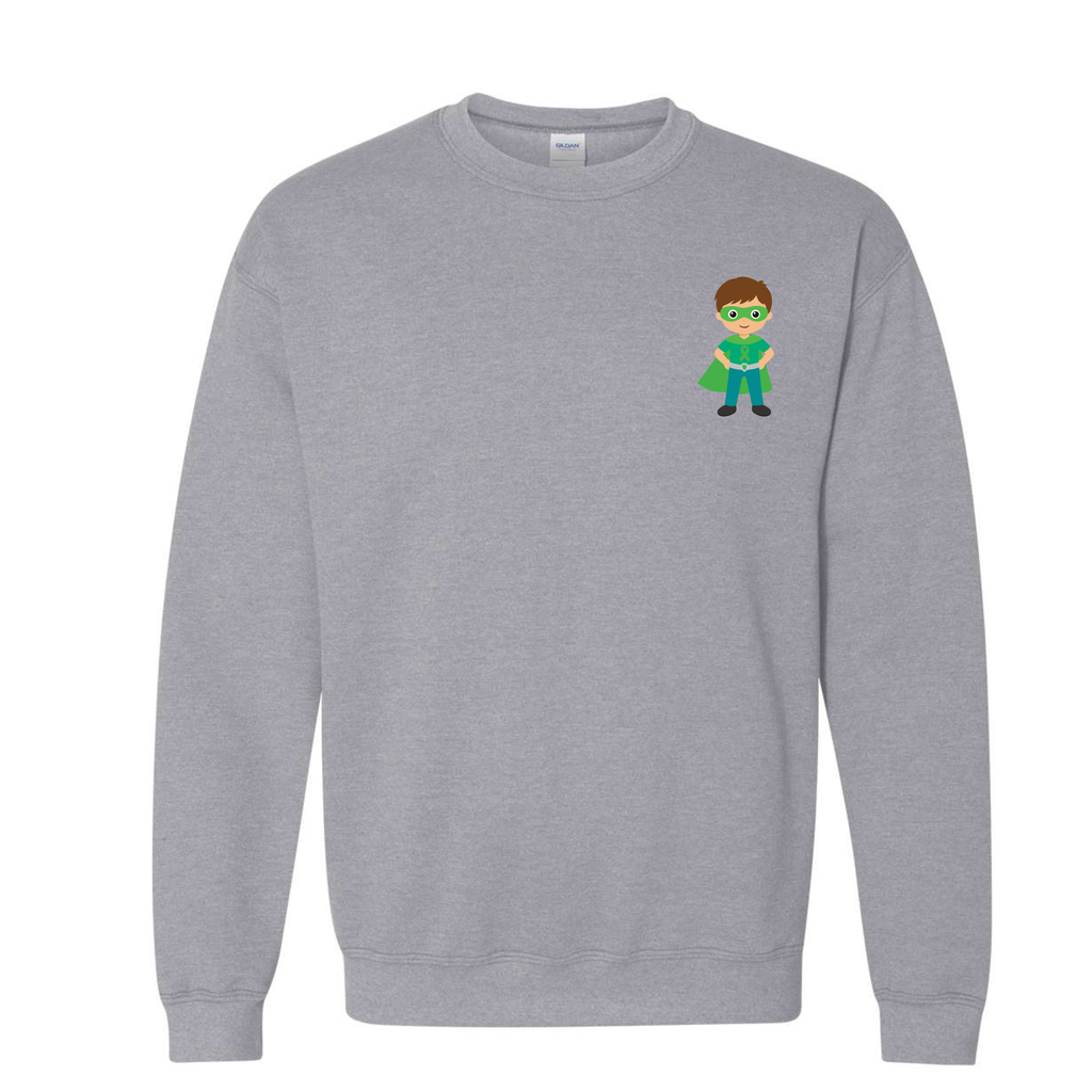 Adult Crewneck Sweatshirt Super Hero